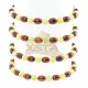 Baltic amber round tube beads bracelet